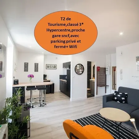 T2 De Charme Hyper Centre,parking Prive דירה נאנט